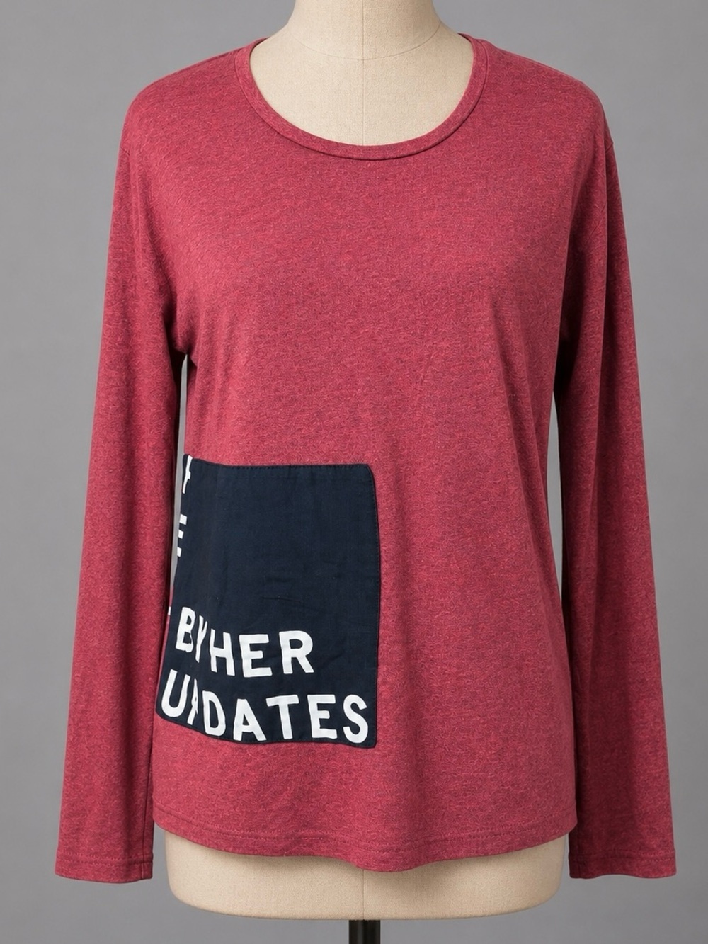 TRF by Zara S black and rust, long sleeve graphic shirt